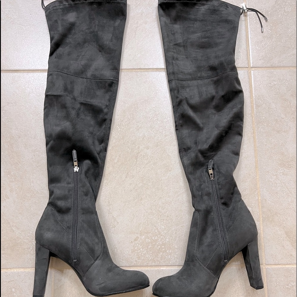 Sam Edelman Kent Over the Knee Dark Grey Boots